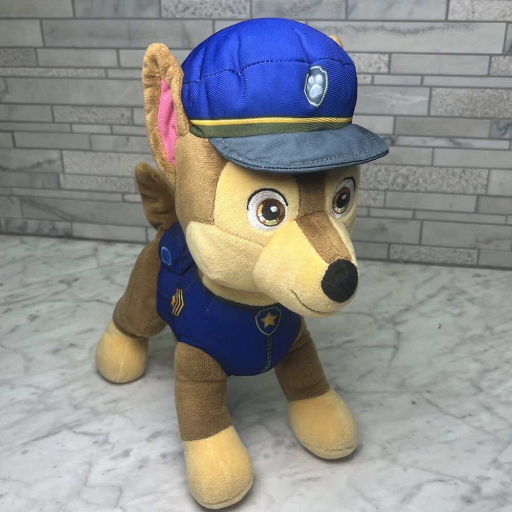 PAW Patrol Talking Chase 12 Inch Tall Interactive Plush Toy Wagging Tail Works